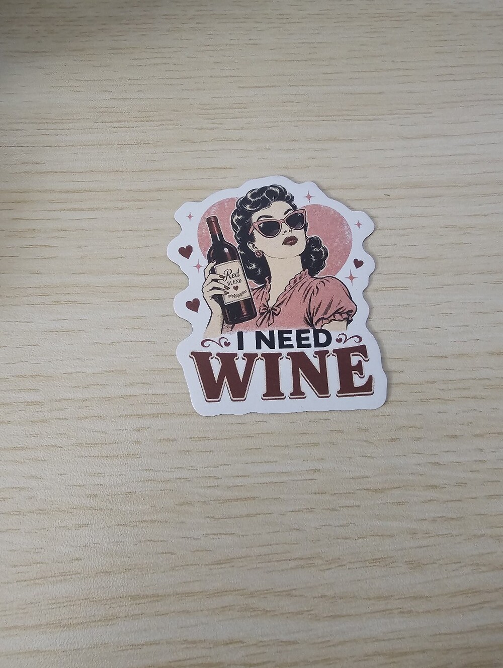 I NEED WINE Magnet Funny Wine Lover Fridge Decor